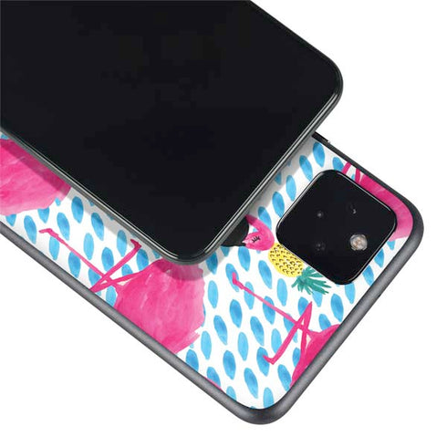 Bouffants and Broken Hearts Party Flamingos Google Pixel 4a 5G Skin